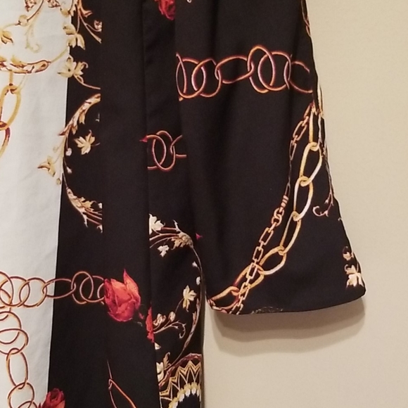 Bold Elements chained roses cold shoulder top - Picture 6 of 7